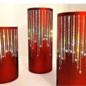 NEW Illuminated Starry Night Hurricane Set with Timer